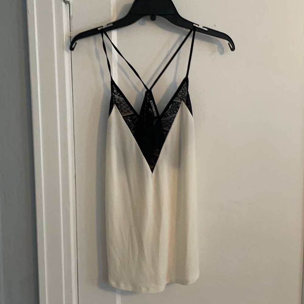 Express black and white tank top. Size S.